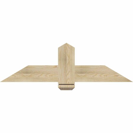 Ekena Millwork Eugene Rough Sawn Timber Gable Bracket, Douglas Fir, 48"W x 14"H x 2"D x 6"F, 7/12 Pitch GBW048X14X0206EUG00RDF